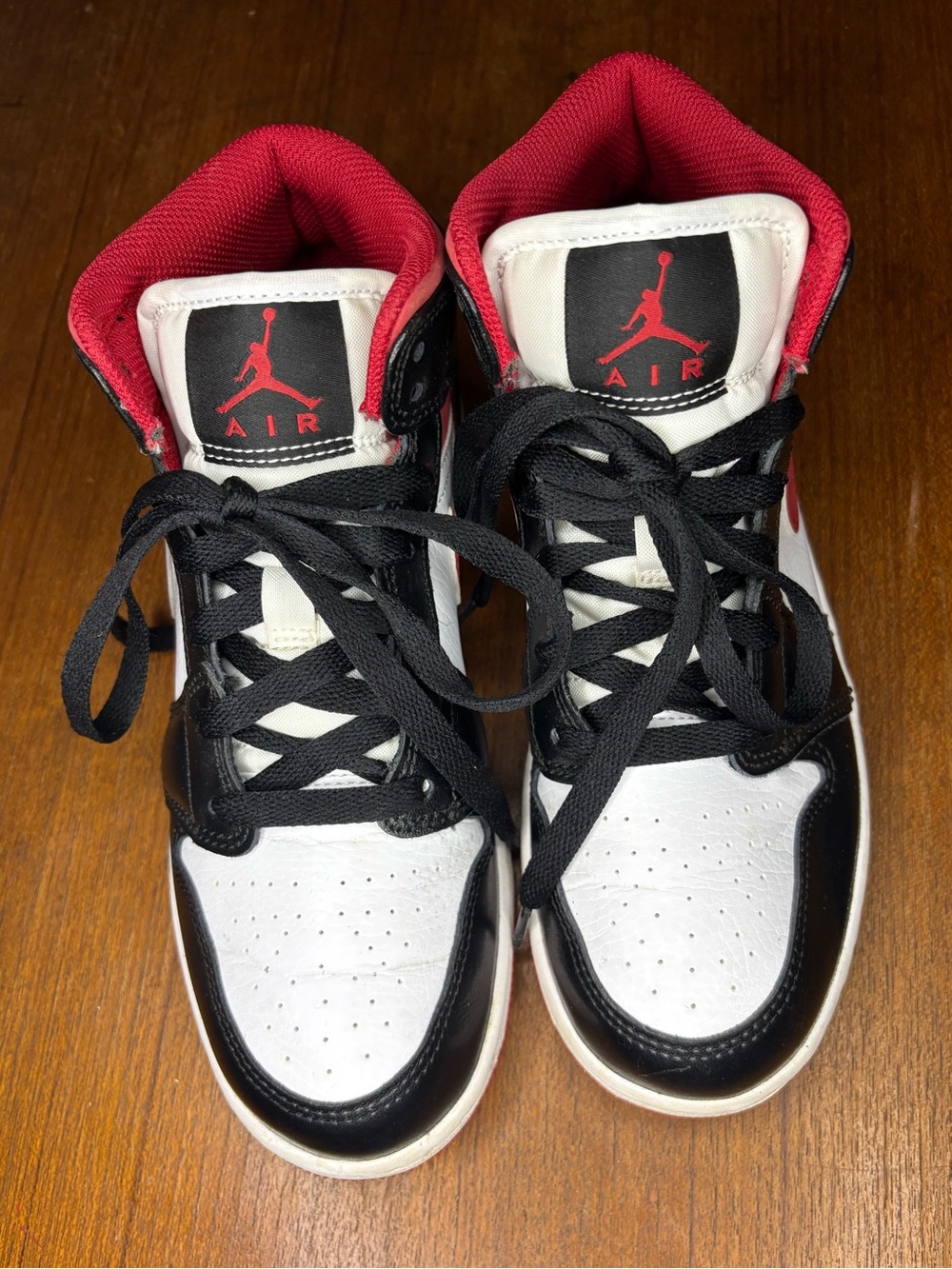 Nike Air Jordan 1 Mid GS Gym Red Black White DJ4695-122 4.5Y Authentic Retro